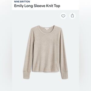 Tan Long Sleeve Top